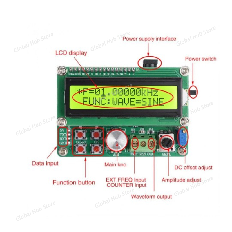 FYE050 نوع الطاقة الموجي التعس - مراجعة Function Arbitrary Waveform Generator وسعره